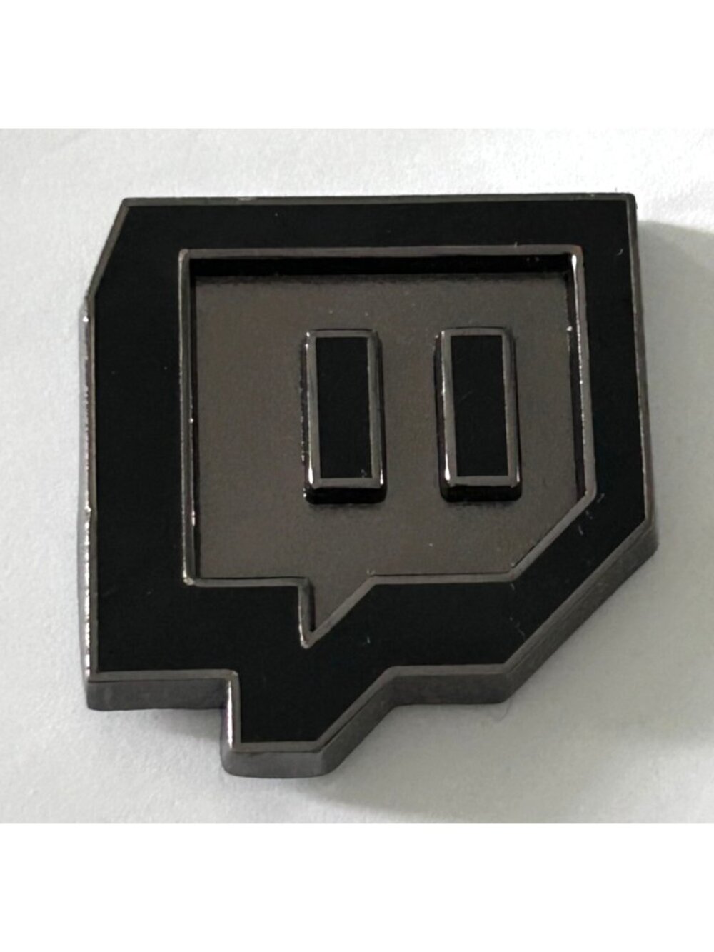 Twitch Official 2018 Enamel Pin Badge By CMD Collectibles Black & Gunmetal Finis